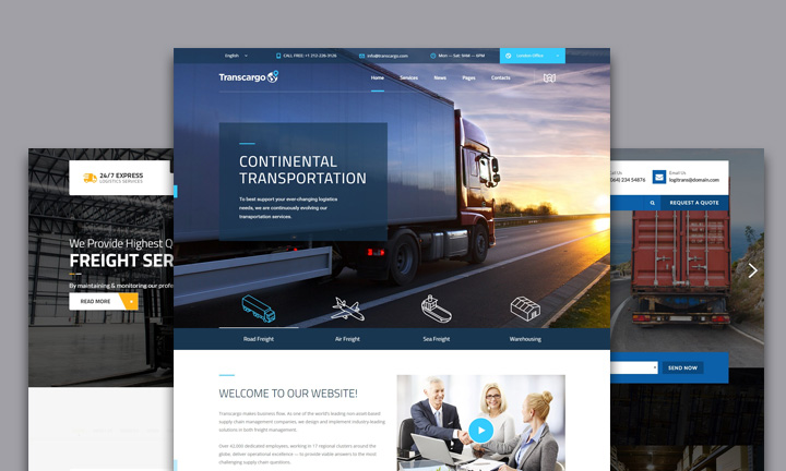 Thiết kế website vận tải, logistics